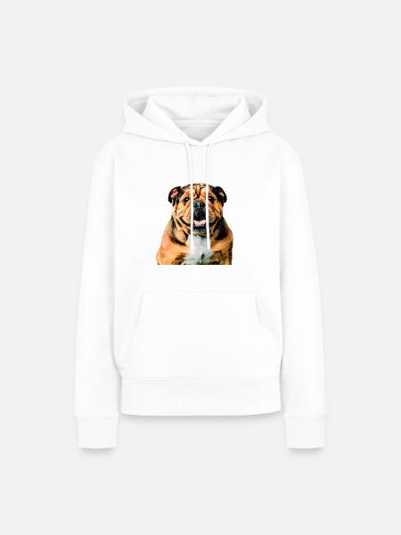 Amerikanische Bulldogge - Frauen Premium Bio Hoodie - Weiß