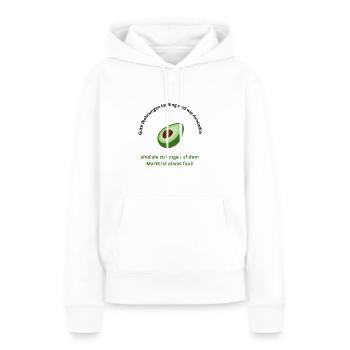 Wohnungen und Avocados - Frauen Premium Bio Hoodie - Weiß - Vorne - Julia (174cm)