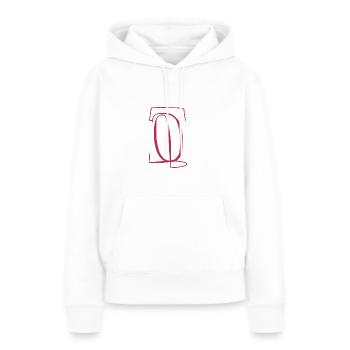 Vin Rouge S - Sweat à capuche Premium bio Femme - blanc - Devant - Julia (174cm)