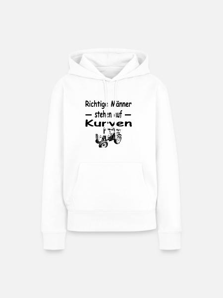 Traktor - Frauen Premium Bio Hoodie - Weiß