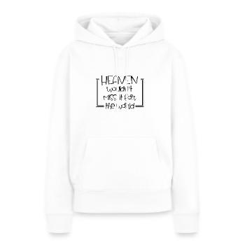 Christian Design Heaven, ne le manquerait pas pour le - Sweat à capuche Premium bio Femme - blanc - Devant - Julia (174cm)