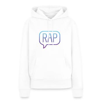 Rap Speak - Frauen Premium Bio Hoodie - Weiß - Vorne - Julia (174cm)