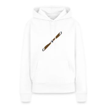 Hélice d’avion - Sweat à capuche Premium bio Femme - blanc - Devant - Julia (174cm)