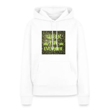 Glitter, Glitzer, Funkeln - Frauen Premium Bio Hoodie - Weiß - Vorne - Julia (174cm)