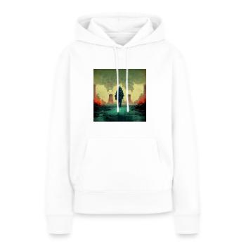 Walking through Fallout - Frauen Premium Bio Hoodie - Weiß - Vorne - Julia (174cm)