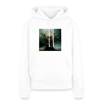 Steampunk Riesenrad - Frauen Premium Bio Hoodie - Weiß - Vorne - Julia (174cm)
