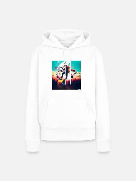 Crazy Eights - Frauen Premium Bio Hoodie - Weiß