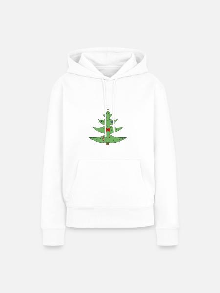 Weinachts baum - Frauen Premium Bio Hoodie - Weiß