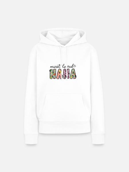 Beliebteste Nana - Frauen Premium Bio Hoodie - Weiß