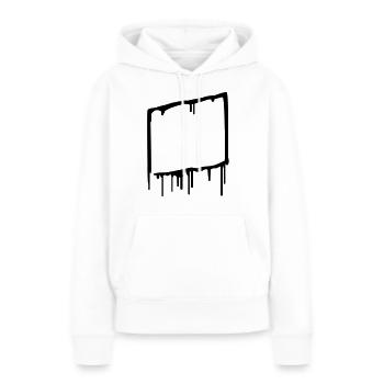 graffiti_frame - Frauen Premium Bio Hoodie - Weiß - Vorne - Julia (174cm)