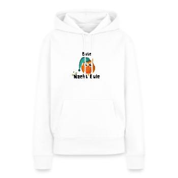 Gute Nacht Eule - Frauen Premium Bio Hoodie - Weiß - Vorne - Julia (174cm)