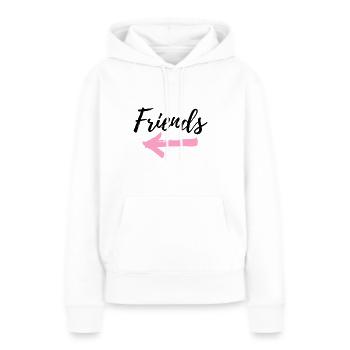 Best Friends / Besties / Rosa - Women’s Premium Organic Hoodie - white - Front - Julia (174cm)