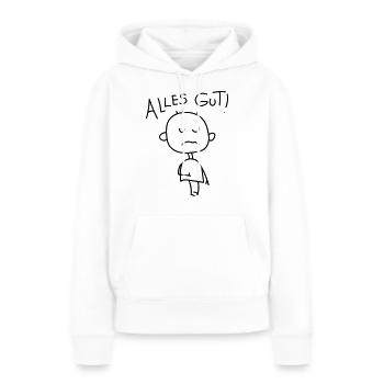 Strichmännchen Satire - Frauen Premium Bio Hoodie - Weiß - Vorne - Julia (174cm)