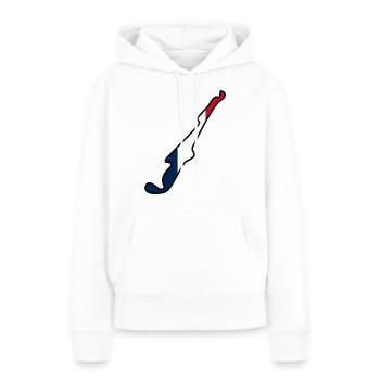 Frankreich Rennstrecke mit Flagge - Frauen Premium Bio Hoodie - Weiß - Vorne - Julia (174cm)