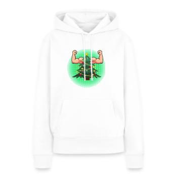 Christmas Muskelbaum - Frauen Premium Bio Hoodie - Weiß - Vorne - Julia (174cm)