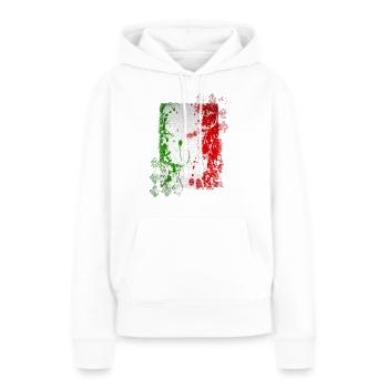 Italie Italie Italie Rome Europe Italie Italie Milan - Sweat à capuche Premium bio Femme - blanc - Devant - Julia (174cm)