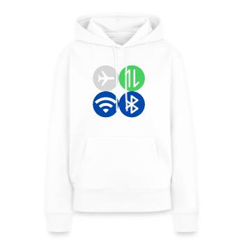 Menu rapide - Sweat à capuche Premium bio Femme - blanc - Devant - Julia (174cm)