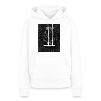 Raum und Zeit - Frauen Premium Bio Hoodie - Weiß - Vorne - Julia (174cm)