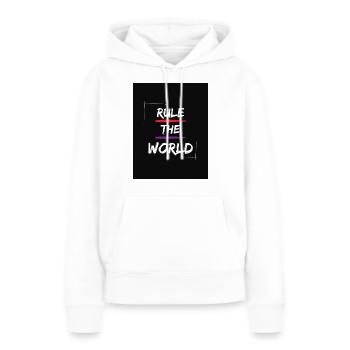 Regel die Welt - Frauen Premium Bio Hoodie - Weiß - Vorne - Julia (174cm)