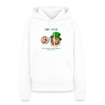 Journée mondiale du Cp - Sweat à capuche Premium bio Femme - blanc - Devant - Julia (174cm)