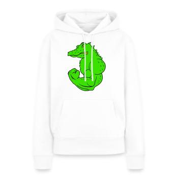 strong crocodile - Frauen Premium Bio Hoodie - Weiß - Vorne - Julia (174cm)