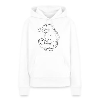 strong crocodile - Frauen Premium Bio Hoodie - Weiß - Vorne - Julia (174cm)
