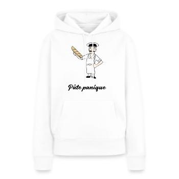 Pâte panique - Sweat à capuche Premium bio Femme - blanc - Devant - Julia (174cm)