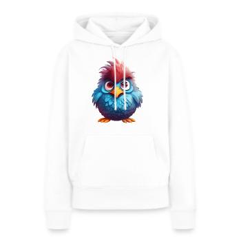 Fluffy Feathered Darling - Sweat à capuche Premium bio Femme - blanc - Devant - Julia (174cm)