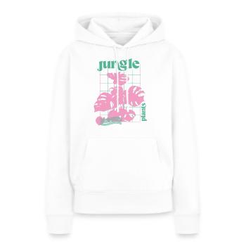 Jungle - Sweat à capuche Premium bio Femme - blanc - Devant - Julia (174cm)