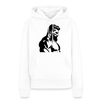 trainierter Kerl - Frauen Premium Bio Hoodie - Weiß - Vorne - Julia (174cm)
