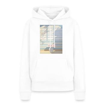 Blumenstrauß Illustration - Frauen Premium Bio Hoodie - Weiß - Vorne - Julia (174cm)