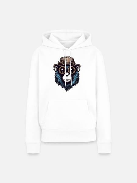 Gibbon - Frauen Premium Bio Hoodie - Weiß