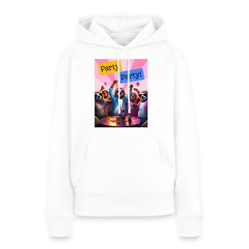 Party Party - Frauen Premium Bio Hoodie - Weiß - Vorne - Julia (174cm)