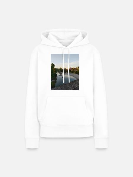 Abendstimmung - Frauen Premium Bio Hoodie - Weiß