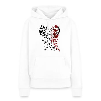 Jennifer 2 - Sweat à capuche Premium bio Femme - blanc - Devant - Julia (174cm)
