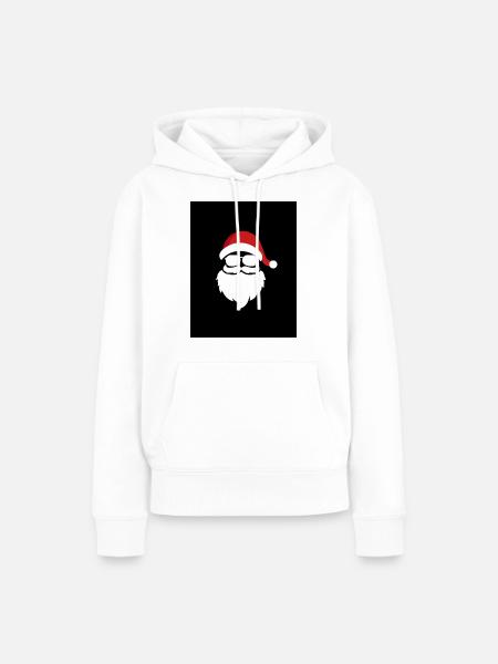 Stylischer Weihnachtsmann - Frauen Premium Bio Hoodie - Weiß