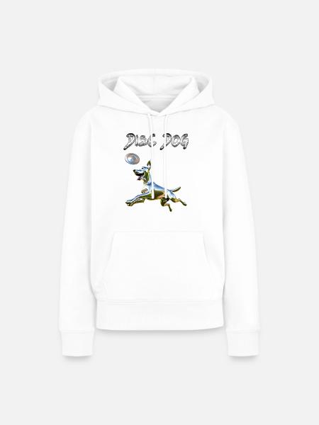 DISC DOG Chromium - Frauen Premium Bio Hoodie - Weiß