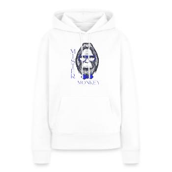 Mister Monkey Shirt - Frauen Premium Bio Hoodie - Weiß - Vorne - Julia (174cm)