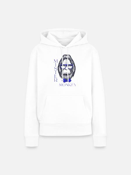 Mister Monkey Shirt - Frauen Premium Bio Hoodie - Weiß