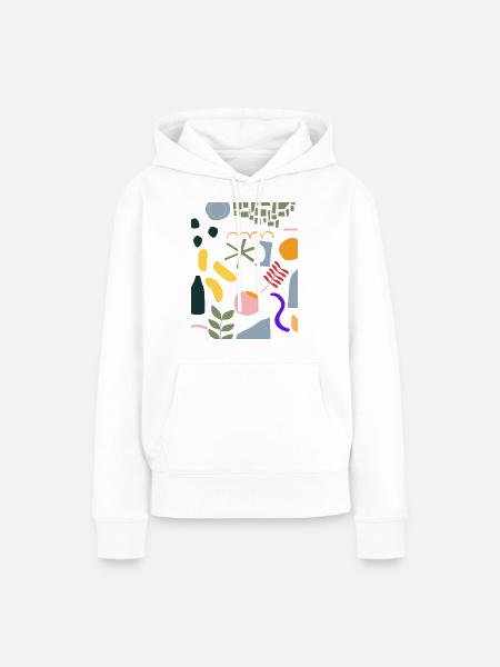 wild und bunt - Frauen Premium Bio Hoodie - Weiß