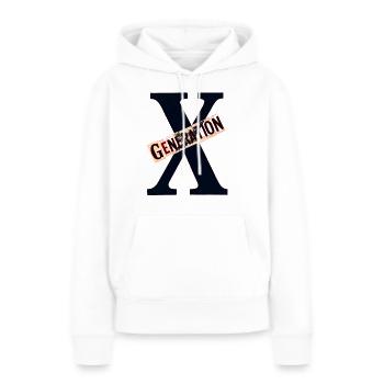 Generation X - Frauen Premium Bio Hoodie - Weiß - Vorne - Julia (174cm)