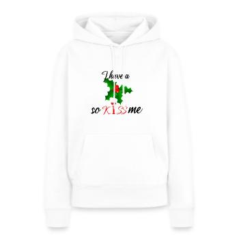 Gui de Noël - Sweat à capuche Premium bio Femme - blanc - Devant - Julia (174cm)