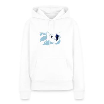 Escalade - Sweat à capuche Premium bio Femme - blanc - Devant - Julia (174cm)