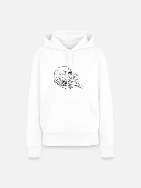 Wind Manga - Frauen Premium Bio Hoodie - Weiß
