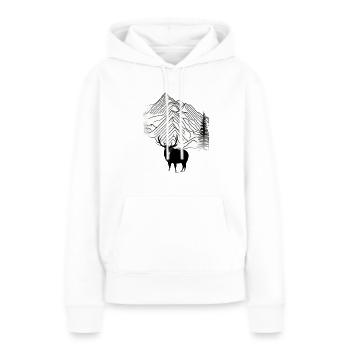 Moderne Natur - Frauen Premium Bio Hoodie - Weiß - Vorne - Julia (174cm)