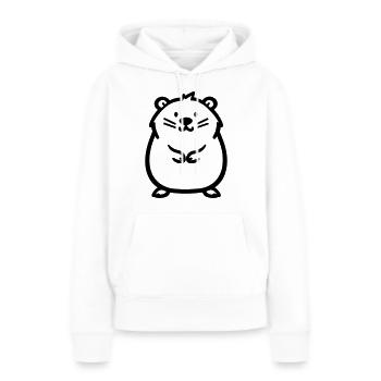 Bieber - Frauen Premium Bio Hoodie - Weiß - Vorne - Julia (174cm)