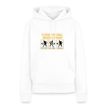 jouer au pickleball améliore la mémoire - Sweat à capuche Premium bio Femme - blanc - Devant - Julia (174cm)
