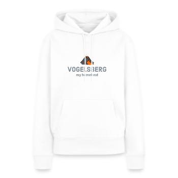Vulkan Region Vogelsberg - my homeland - Frauen Premium Bio Hoodie - Weiß - Vorne - Julia (174cm)