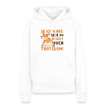 Hund Hunde Lustiger Spruch - Frauen Premium Bio Hoodie - Weiß - Vorne - Julia (174cm)
