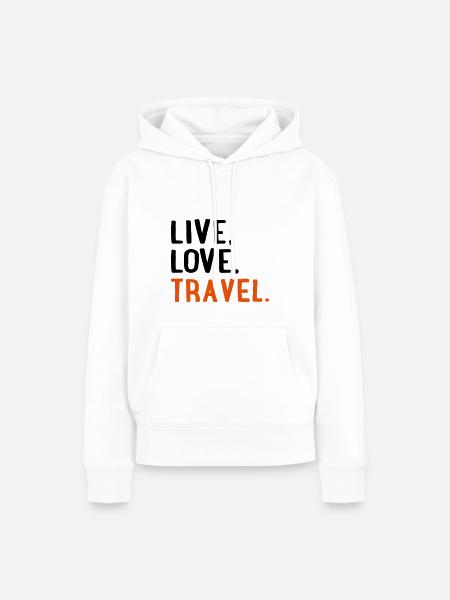 reisen - Frauen Premium Bio Hoodie - Weiß